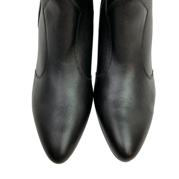 Marc Fisher Carissa Heeled Western Leather Bootie Womens 8M Pointed Toe Black NW - Picture 3 of 12